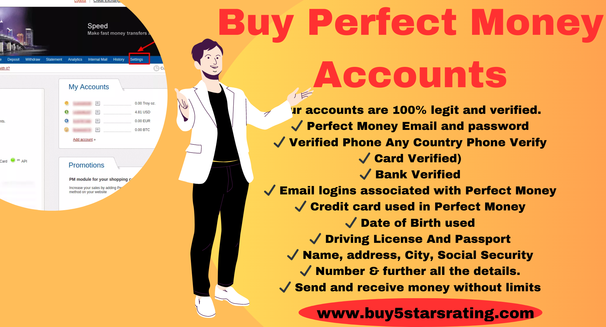 buy verified Perfect Money account
